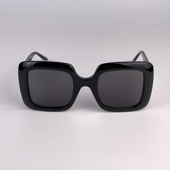 Gucci Logo GG0896S 001 Sunglasses Black Gray Square Oversized Women main image 6